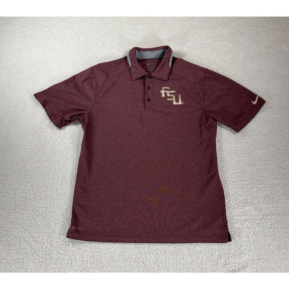 Nike Dri Fit Florida State Seminoles Men's Red Polo Short Sleeve Shirt Size M - Picture 1 of 10